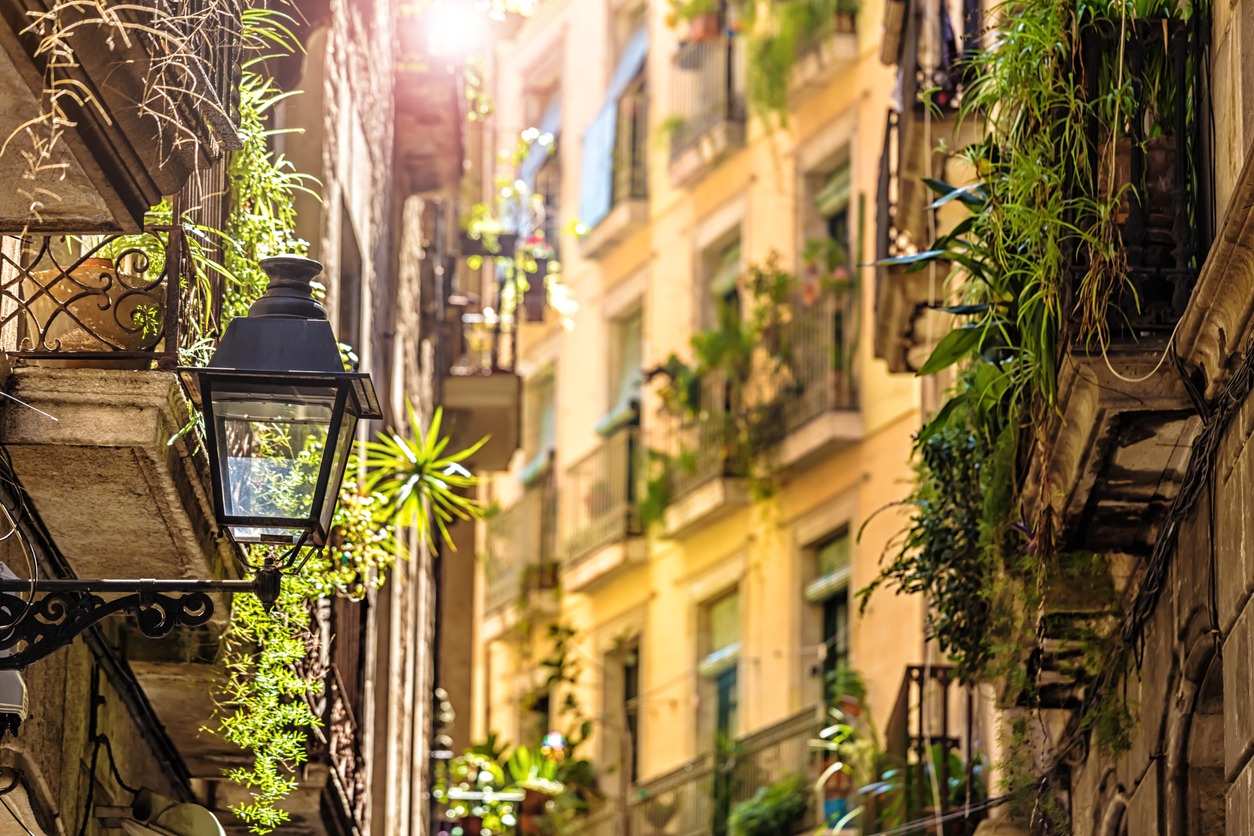 Old Town Barri Gotic in Barcelona